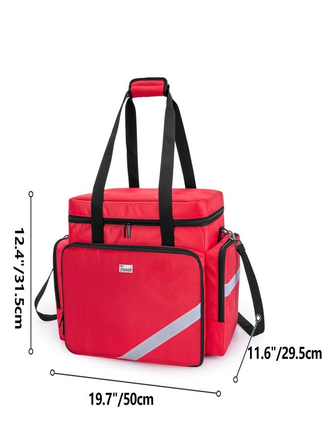 Trunab First Aid Bag Empty, Professional Medical Bag Emergency Responder Trauma Bag with Inner Dividers and No-Slip Bottom, Ideal for EMT, EMS, Paramedics, Bag ONLY - Image 5